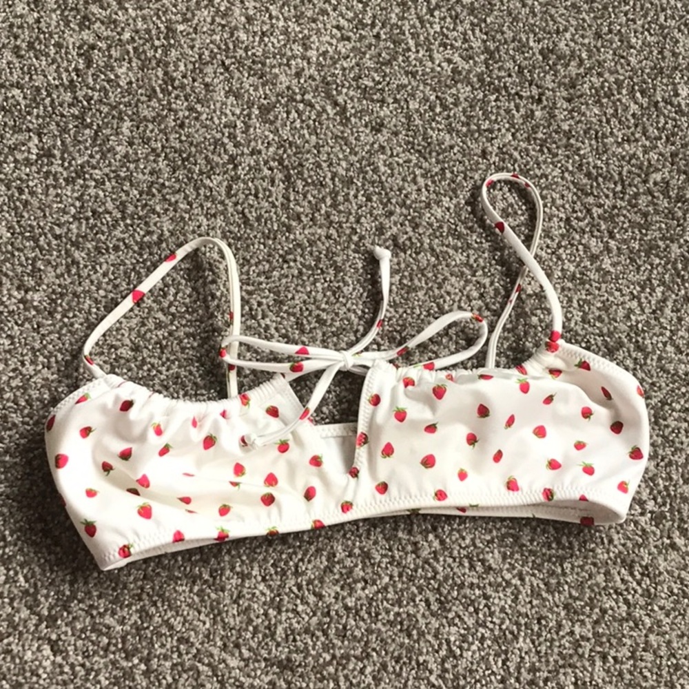 Kendall and Kylie Pacsun Strawberry Swimsuit Top